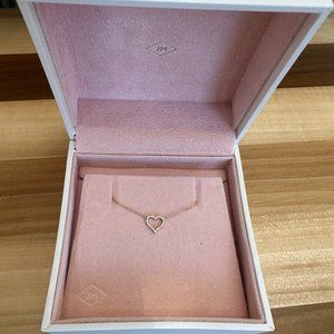 Jennifer Meyer Diamond Small Open Heart Necklace